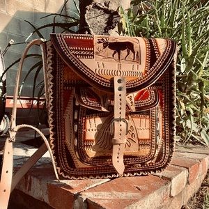 Authentic Leather Cross- Body Bag